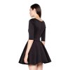 Černé mini šaty s 3/4 rukávy VT075 Black