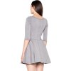 Šedé mini šaty s 3/4 rukávy VT075 Grey