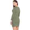 Zelené sportovní šaty s dlouhým rukávem K45 Olive