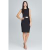 Dámský set top se zlatým pruhem + sukně M584 Black