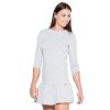 Šaty s volánovou sukní K222 Grey (Velikost L)