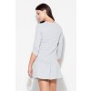 Šaty s volánovou sukní K222 Grey (Velikost L)