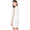 Sportovní smetanové šaty se zlatým pruhem K342 Ecru