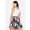 Asymetrická mini sukně s květy