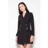 Černé sakové šaty se zlatými knoflíky VT082 Black