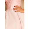 Dámské růžové elegantní šaty s krajkou ALESSANDRA