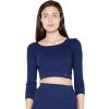 Dámský set top s širokým výstřihem + sukně VT032 Navy