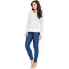 Světle šedá halenka s prodlouženou spodní částí M374 Light grey (Velikost L)