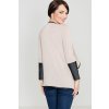 Béžový kardigan s černými detaily (Velikost L)