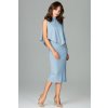 Šaty s lehkým pláštěm K480 Blue