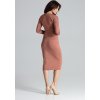 Obálkové šaty K477 Brown