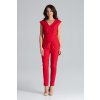 Červený elegantní overal K496 Red (Velikost M)