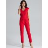 Červený elegantní overal K496 Red (Velikost M)