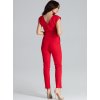Červený elegantní overal K496 Red (Velikost M)