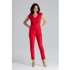 Červený elegantní overal K496 Red (Velikost M)