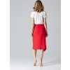 Červená skládaná sukně M629 Red