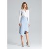 Modrá skládaná sukně M629 Light Blue