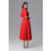 Červené delší šaty M632 Red