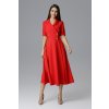 Červené delší šaty M632 Red