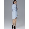 Modré šaty ve stylu košile M630 Light Blue
