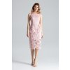 Elegantní růžové šaty M640 Pink