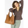 MARCO MAZZINI Camel dámská kožená shopper kabelka