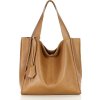 MARCO MAZZINI Camel dámská kožená shopper kabelka