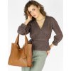MARCO MAZZINI Camel dámská kožená shopper kabelka