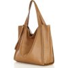 MARCO MAZZINI Camel dámská kožená shopper kabelka