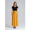 Hořčicová dlouhá sukně