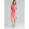 Meruňkové krátké šaty M669 Coral