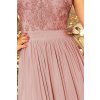 Pudrové dlouhé šaty bez rukávů VIVIANA