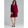 Elegantní volánové šaty L053 Deep Red