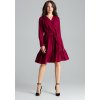 Elegantní volánové šaty L053 Deep Red