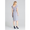 Elegantní šaty s páskem M674 Gray