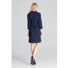 Basic šaty s přeloženým výstřihem M680 Navy