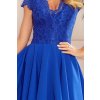 Modré  společenské šaty LEA