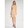 Dámské béžové šaty s knoflíky