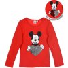 Mickey Mouse dívčí červené tričko s oboustrannými flitry