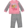 Disney Princess dívčí růžovo/šedý set teplá mikina+kalhoty