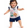 Tlapková patrola dívčí bílo/modrý set tričko+kraťasy