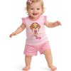 Tlapková patrola dívčí růžový set tričko+kraťasy
