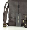 MARCO MAZZINI Kožená crossbody kabelka - tmavě hnědá