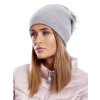 Světle šedá dámská čepice se střapcem