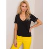 Černé dámské tričko s krajkou na rukávech