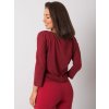 Dámské bordó tričko na utažení v pase