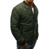 Pánská prošívaná zelená bomber bunda