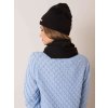 Dámský černý komplet šály a čepice (Velikost ONE SIZE)