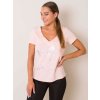 Světle růžové dámské tričko s mašlí