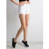 Dámské bílé džínové šortky s propínacím zipem